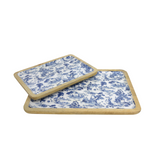 PLATTER 7X10" BLUE & WHITE