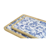 PLATTER 7X10" BLUE & WHITE