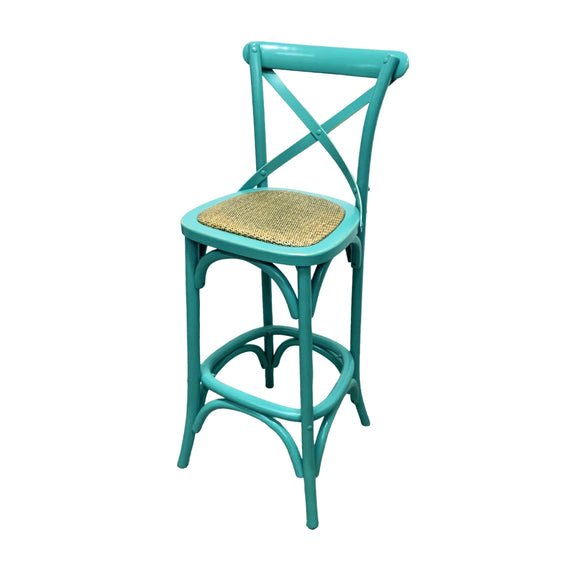 BARSTOOL CROSSBACK TURQUOISE MQZ-209