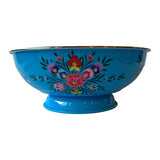 STEEL HANDPAINTED SALAD BOWL 23CM BLUE