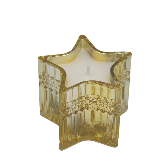 SCENTED CANDLE GLASS STAR 19-278 (PROMO)