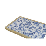 PLATTER 7X10" BLUE & WHITE