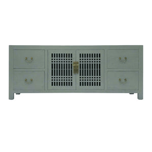 TV CONSOLE LATTICE 1.8M GREY WASH MQZ-11