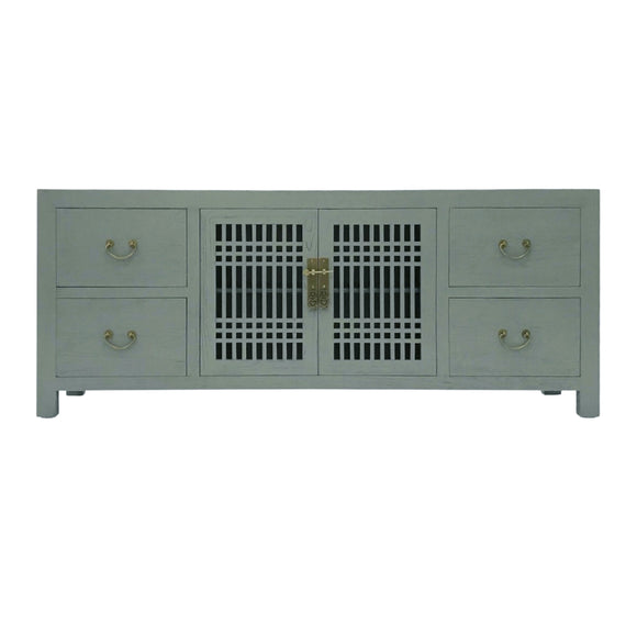 TV CONSOLE LATTICE 1.8M GREY WASH MQZ-11