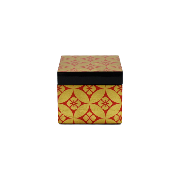 LACQUER BOX SHIBORI COIN RED