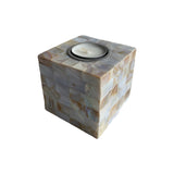 MOTHER OF PEARL TEALIGHT 4X4" SQUARE