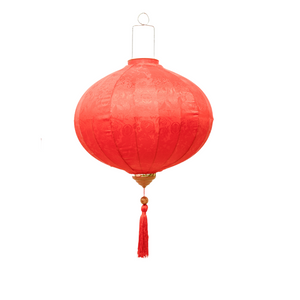 LANTERN VIETNAM BROCADE 40CM ROUND RED