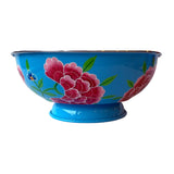 STEEL HANDPAINTED SALAD BOWL 23CM BLUE
