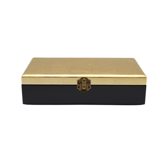 LACQUER JEWELRY BOX PLAIN GOLD