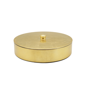 LACQUER CANDY BOX D.25CM PLAIN GOLD