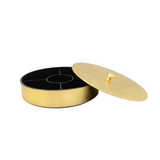 LACQUER CANDY BOX D.25CM PLAIN GOLD