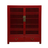 CABINET LATTICE 2DW2DR RED WASH MQZ-35