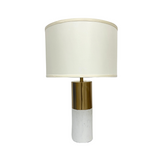 PILLAR MARBLE WHITE & GOLD LAMP