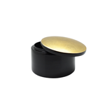 LACQUER ROUND BOX  PLAIN GOLD L