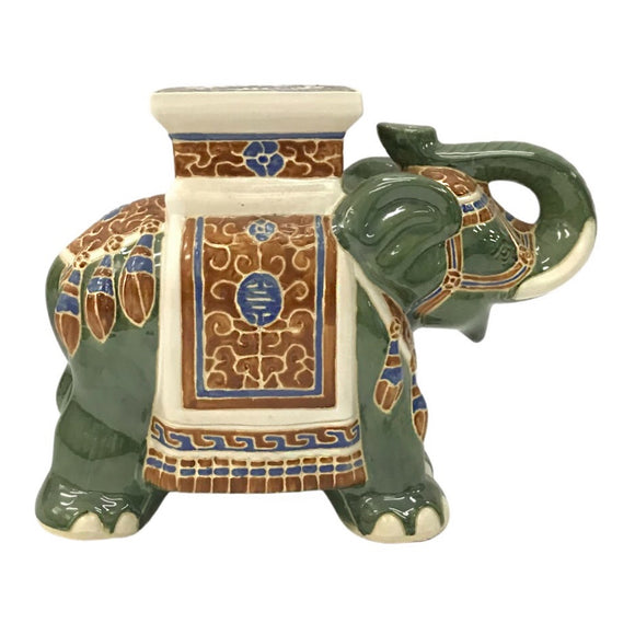 CERAMIC ELEPHANT JADE GREEN #201908
