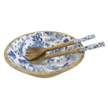 BOWL 12" BLUE & WHITE