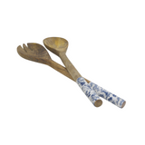 SERVING SPOON 2PC SET BLUE & WHITE