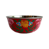 STEEL HANDPAINTED FRUIT BOWL 18CM RED