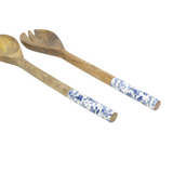 SERVING SPOON 2PC SET BLUE & WHITE