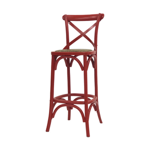 BARSTOOL CROSSBACK RED MQZ-209