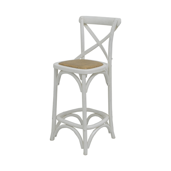 BARSTOOL CROSSBACK WHITE MQZ-209