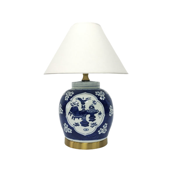 LAMP BLUE & WHITE ARMAND TREE