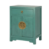 CABINET ORIENT 1DW2DR TURQUOISE WASH MQZ-08