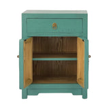 CABINET ORIENT 1DW2DR TURQUOISE WASH MQZ-08