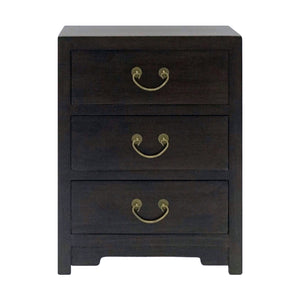 CABINET 3 DRAWER DARK WOOD MQZ-39