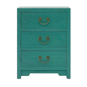 CABINET 3 DRAWER TURQUOISE WASH MQZ-39