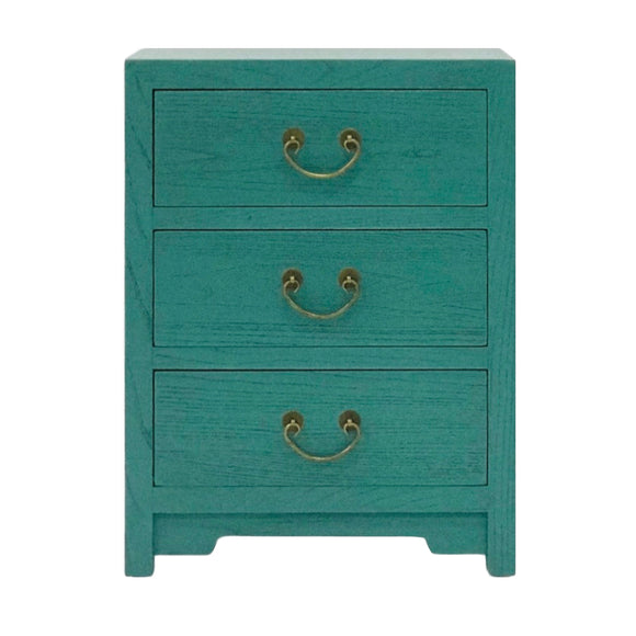 CABINET 3 DRAWER TURQUOISE WASH MQZ-39