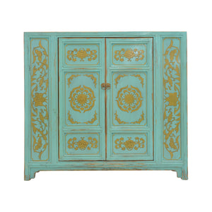 CABINET BS DAMASK TURQUOISE GOLD
