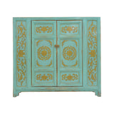 CABINET BS DAMASK TURQUOISE GOLD