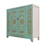 CABINET BS DAMASK TURQUOISE GOLD