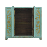 CABINET BS DAMASK TURQUOISE GOLD