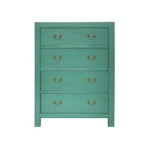 CABINET DRAWER 4DW TURQUOISE WASH MQZ-30