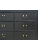 CABINET DRAWER 8DW BLACK WASH MQZ-29