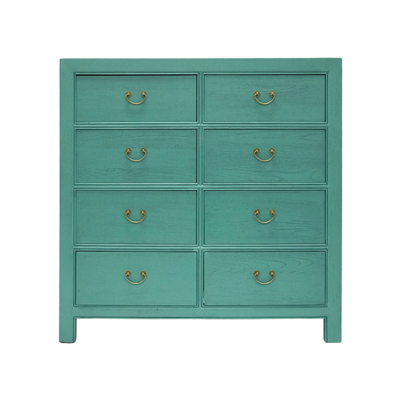 CABINET DRAWER 8DW TURQUOISE WASH MQZ-29