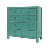 CABINET DRAWER 8DW TURQUOISE WASH MQZ-29