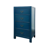 CABINET DRAWER NARROW 4DW BLUE WASH MQZ-44