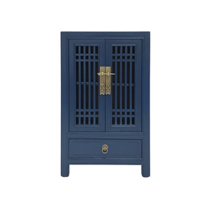 CABINET LATTICE 1DW2DR BLUE WASH MQZ-26