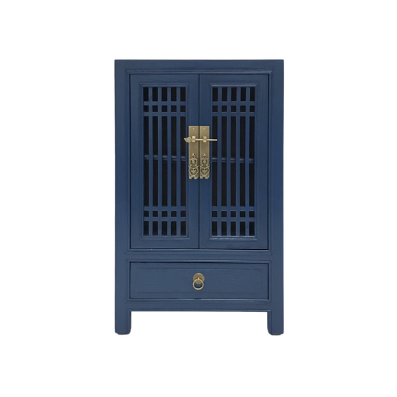 CABINET LATTICE 1DW2DR BLUE WASH MQZ-26