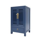 CABINET LATTICE 1DW2DR BLUE WASH MQZ-26