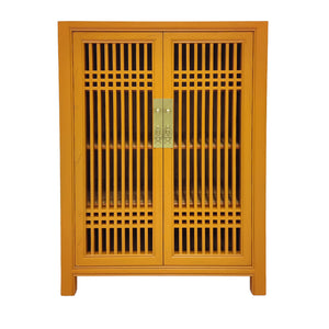 SHOE CABINET LATTICE 2DR TANGERINE MQZ-07