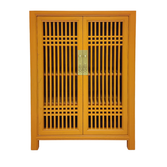 SHOE CABINET LATTICE 2DR TANGERINE MQZ-07