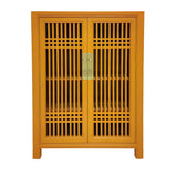 SHOE CABINET LATTICE 2DR TANGERINE MQZ-07