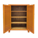 SHOE CABINET LATTICE 2DR TANGERINE MQZ-07