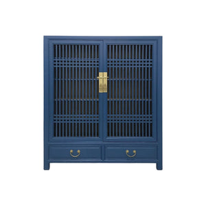 CABINET LATTICE 2DW2DR BLUE WASH MQZ-35