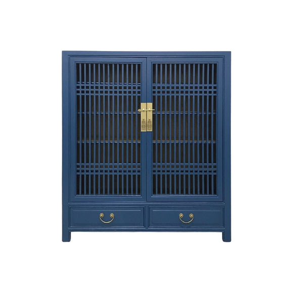 CABINET LATTICE 2DW2DR BLUE WASH MQZ-35