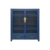 CABINET LATTICE 2DW2DR BLUE WASH MQZ-35